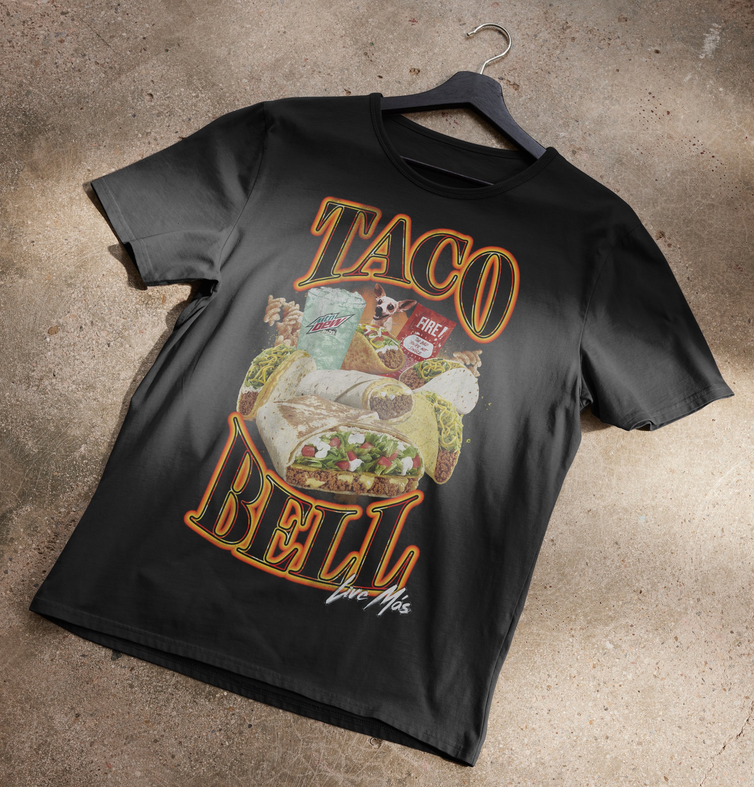 Taco Bell 90's Bootleg T-Shirt — Wavey Goods Co.